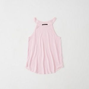 Womens
Linen-Blend High Neck Tank